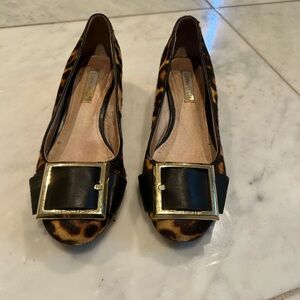 Louise et Cie Brown and Black Leopard Print Flats